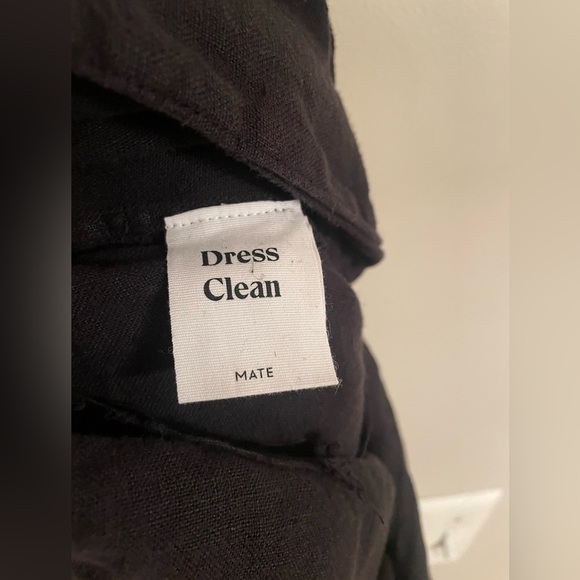 NWT- Mate the Label Organic 100%  Linen Short Sleeve Jumpsuit Size Medium  Black - Picture 10 of 14